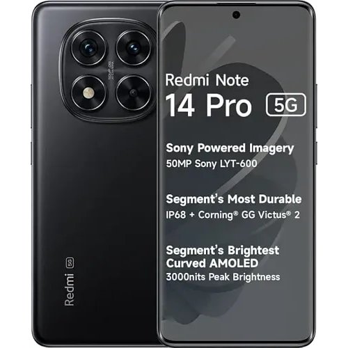 Redmi Note 14 Pro 5G (Titan Black, 256 GB) (8 GB RAM)