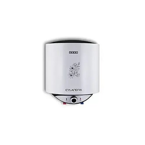 Usha Cylandra 10 Litre Storage Water Heater With Free Installation (White), Wall Mounting