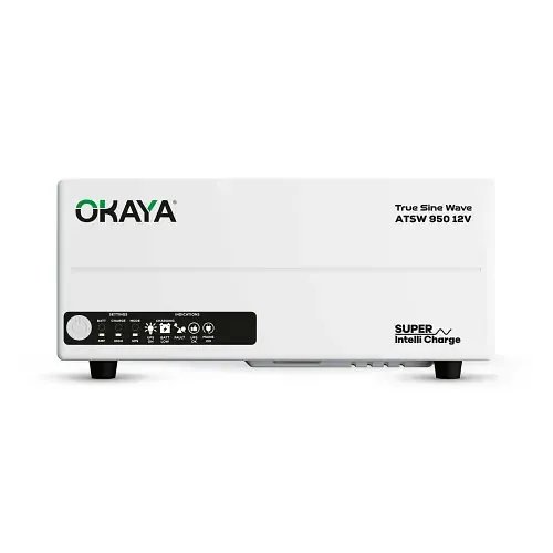 Okaya ATSW 1900 Inverter for Home, Office & Shops | 1650VA/24V Pure Sinewave | Supports 2 Inverter Battery | LED Display