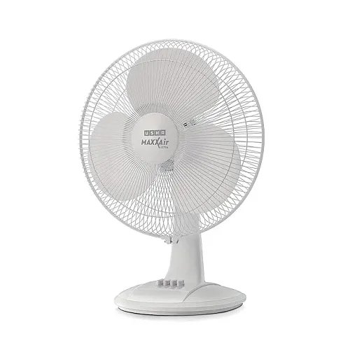 Usha Maxx Air Ultra Table Fan | 400MM Sweep Size | 1350 RPM | Aerodynamic Blade Design for High Air Delivery | Corrosion Protection with Plastic Blades