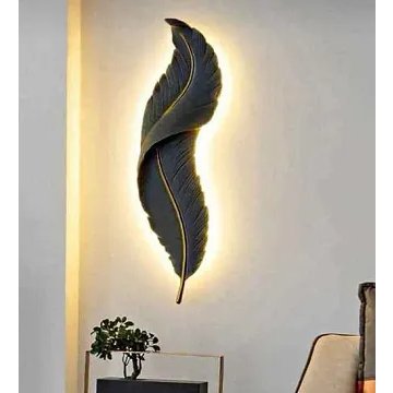 Wall Decor Light Metal & Wing Type (Model: 8001-Black)