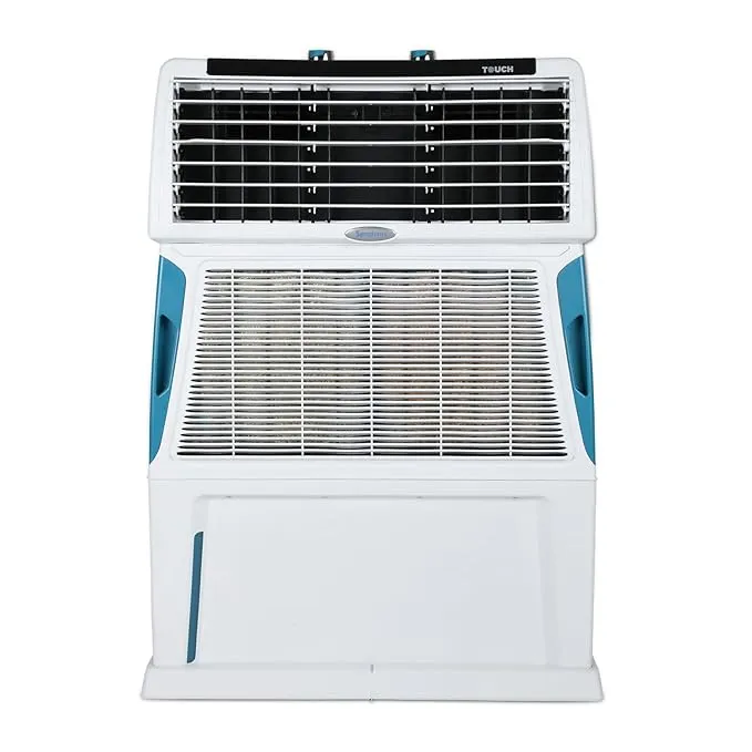 Symphony Touch 80 Personal Air Cooler For Home with 4-Side Aspen Pads, Powerful Double Blowers, i-Pure Technology and Closable Louvers (80L, White)