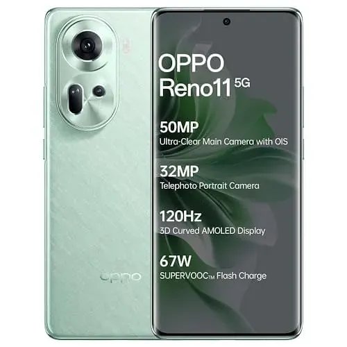 Oppo Reno 11 5G (Wave Green, 256 GB) (8 GB RAM)