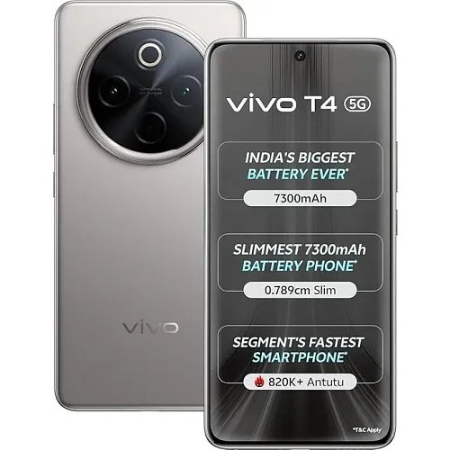Vivo T4 5G (Phantom Grey, 8GB RAM+256GB Storage)