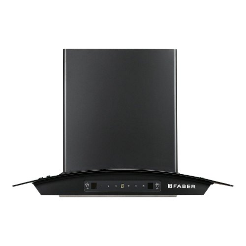 Faber Hood Zest IN HC SC FL BK 60 Auto Clean Wall Mounted Black 1200 CMH Chimney