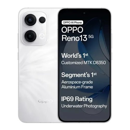 Oppo Reno 13 5G (Ivory White,8 GB RAM, 128 GB Storage)
