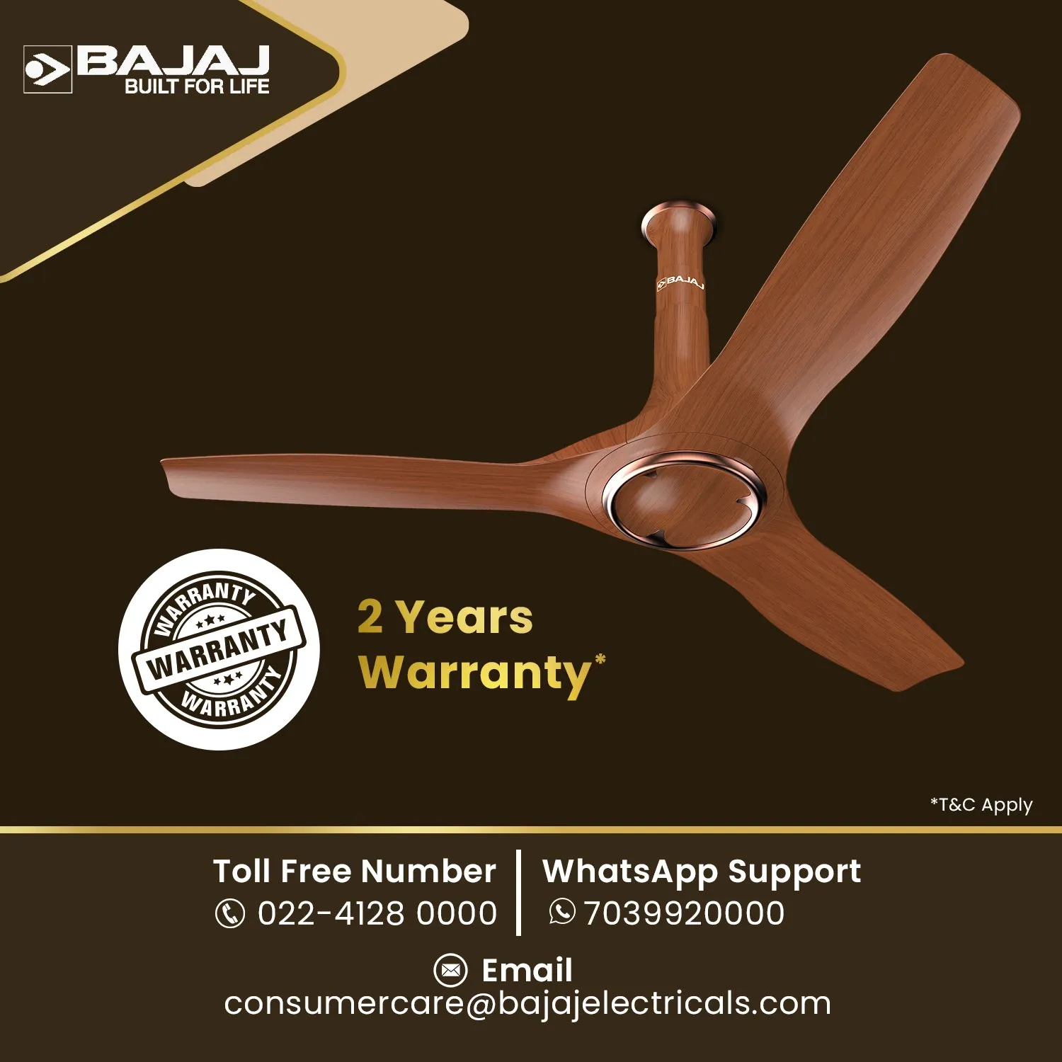 Bajaj Arioso 12DC5R 1200MM Silent Abs BLDC Ceiling Fan For Home  Starrated Energy Efficient Remote Control High Air Delivery, Silent  Operation