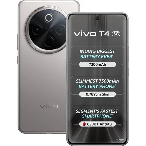 Vivo T4 5G (Phantom Grey, 256 GB) (12 GB RAM)