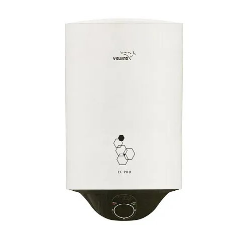 V-Guard 15 Ltr Storage Water Geyser | EC Pro With Glass Line Anti Corrosion, White|