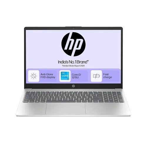 HP 15, 12th Gen Intel Core i3-1215U Laptop (8GB RAM, 512GB SSD) 15.6"/39.62cm, FHD, Win 11, MS Office 2021, Silver, 1.59Kg, Dual Speakers, FD0061TU