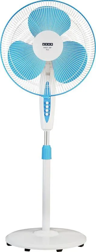 Usha Mist Air Icy 3 Blade 400MM Pedestal Fan (Blue)