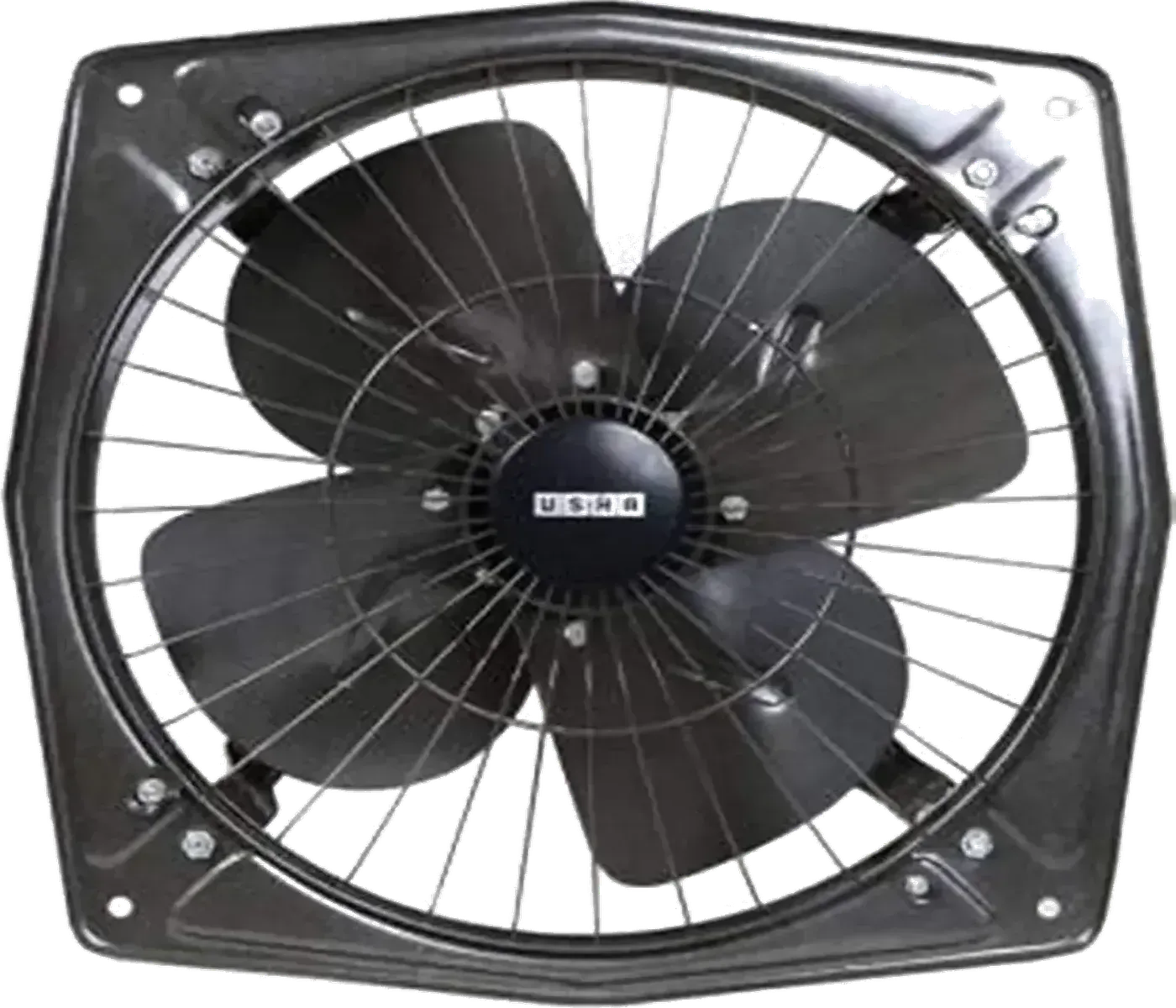 USHA TURBO HDEF 1400RPM 380 mm 4 Blade Exhaust Fan (GREY)