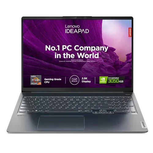 Lenovo IdeaPad Pro 5 AMD Ryzen 7 6800HS 16" (40.6cm) 2.5K IPS 350Nits 60Hz Laptop (16GB/512GB SSD/Win 11/Office 2021/Backlit KB/FHD Camera/Alexa) - 82SN00F0IN