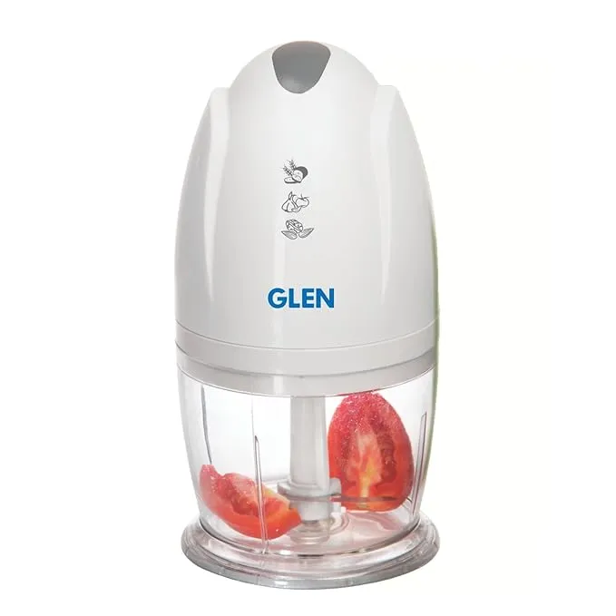 Glen Mini 200 Watts Capacity 400 ml (SA4041)White Electric Vegetable & Fruit Chopper