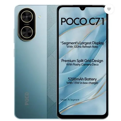 Poco C71 (Cool Blue, 128 GB) (6 GB RAM)