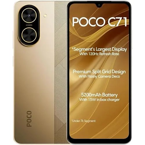 Poco C71 (Desert Gold, 128 GB) (6 GB RAM)