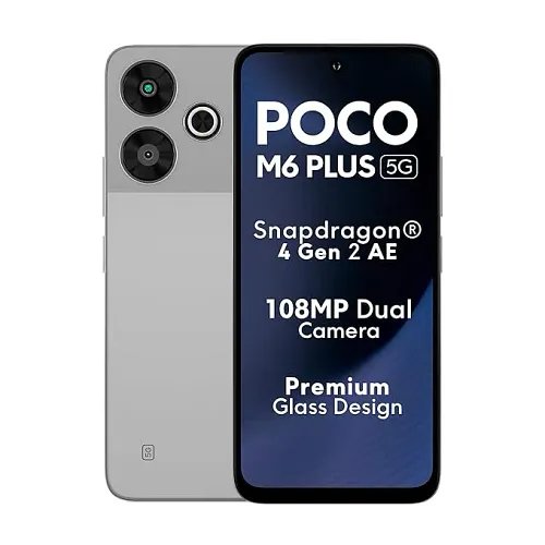 Poco M6 Plus 5G (Ice Silver, 128 GB) (6 GB RAM)