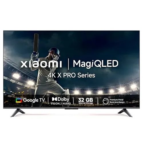 Xiaomi by Mi X Pro QLED 108 cm (43 inch) QLED Ultra HD (4K) Smart Google TV with 4K | Audio |DTS Virtual: X | Vivid Picture Engine 2 with Adaptive Brightness (L43MA-SIN)