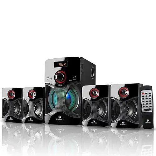 Zebronics BT4440RUCF 60W 4.1 Channel Multimedia Speakers With Supporting SD Card, USB, AUX, FM & LED Display