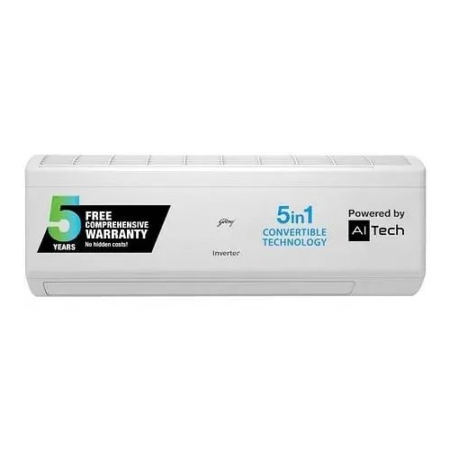 Godrej 1.5 Ton 5 Star Inverter Split AC, 18ITC5-W (Hidden display in IDU, Acoustic Jacket on Compressor, Hydrophilic Blue Fins)