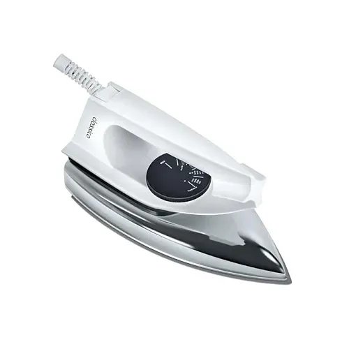 Maharaja Whiteline Plastic 1000 Watts Classico Dry Iron, 1000 Watts |Adjustable Temperature Control | Isi Centified | Non-Stick Soleplate | Indicator Light | (White)