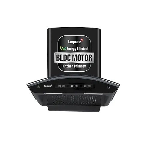 Livpure ELEVATE-VOICE-90 Auto Clean Wall Mounted Black 1400 CMH Chimney