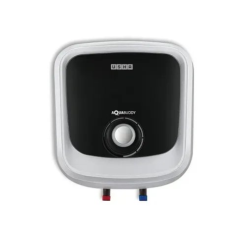 USHA Aquabuddy 15 Litre Storage Wall Water Heater With Free Installation (White Black)