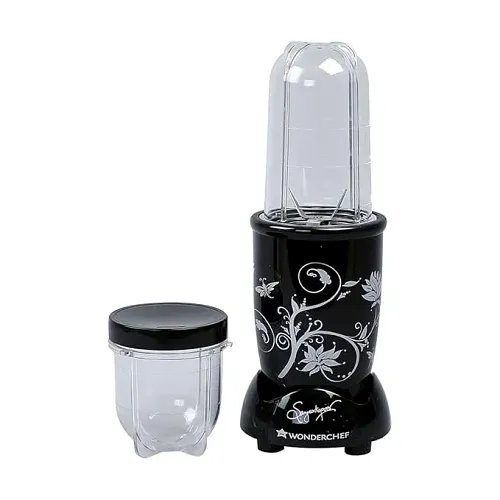 Wonderchef Bolt 600 W Juicer Mixer Grinder (Nutri-blend | 2 Jars | With Sipper Lid | Black)