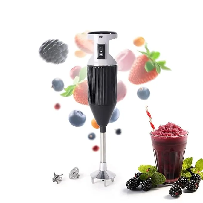 Wonderchef Prima Plus Electric 250 W Hand BlenderIPortableIHot & Cold BlendingIFood Grade Stainless SteelBladesINon- Detachable Steel RodI2 Speed Button I Wall Mount Holder I 2 Years Warranty I Black