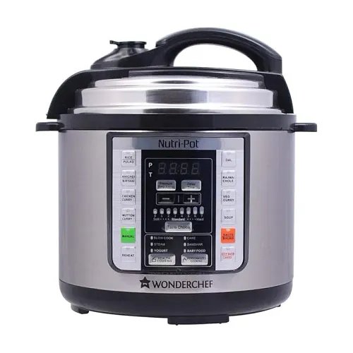 Wonderchef Nutri-Pot Electric Pressure Cooker with 7-in-1 Functions|18 pre-set functions|Pressure Cooking, Saute/Pan Frying, Slow Cooking, R-41236756 |3L capacity