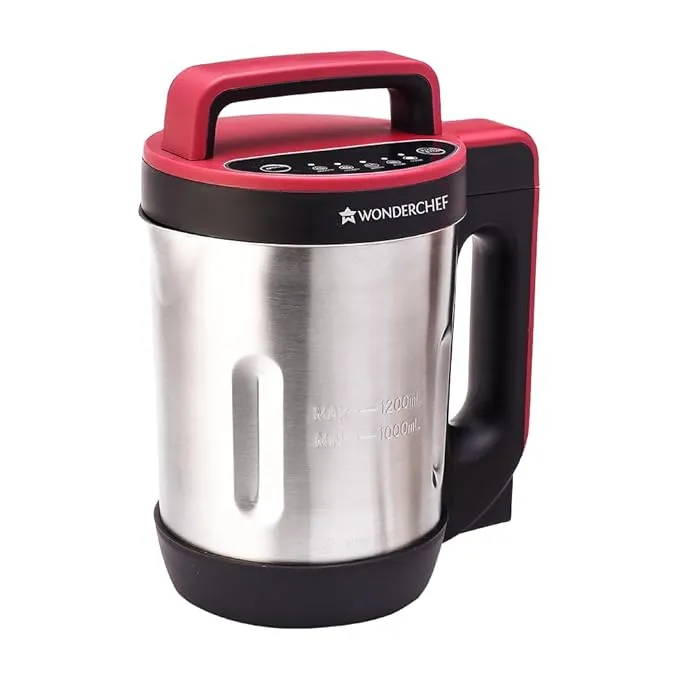 Wonderchef Neo 900 Watt 1.6 Litre Soup Maker with 5 Preset Functions (Red & Black)