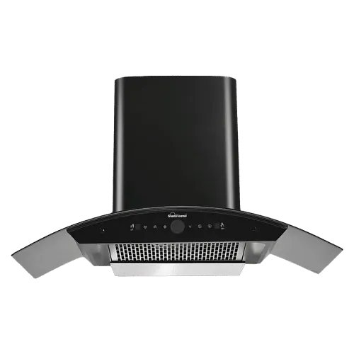 Sunflame SERENO Auto Clean Wall Mounted BLACK 1400 CMH Chimney