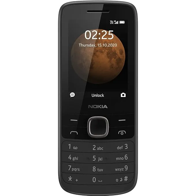 Nokia 225 4G DS Keypad Mobile with Long Battery Life, Built-in Camera (Black)