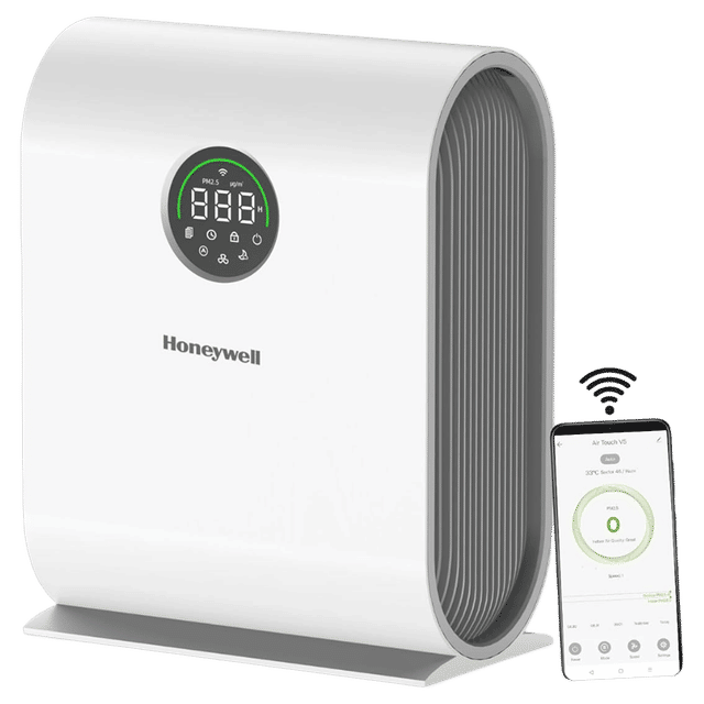 Honeywell Air Touch V5 Smart Air Purifier with Alexa Enabled (Advanced 4 Stage Filtration, White)