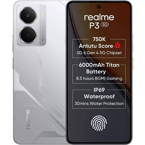 Realme P3 5G (Space Silver, 256 GB) (8 GB RAM)