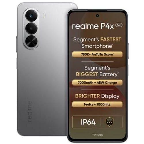 Realme P4x 5G (Matte Silver, 128 GB) (8 GB RAM)