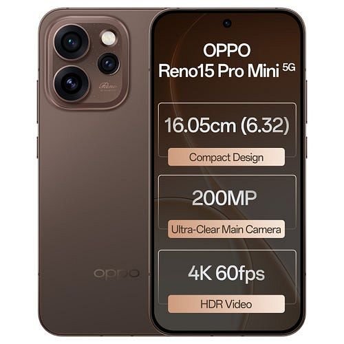 Oppo Reno15 Pro Mini 5G (Cocoa Brown, 512 GB) (12 GB RAM)