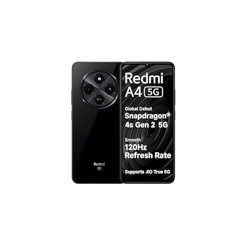 Redmi A4 5G (Starry Black, 6GB RAM, 128GB Storage) | Segment Largest 6.88in 120Hz | 50MP Dual Camera | 18W Fast Charging | Charger in The Box