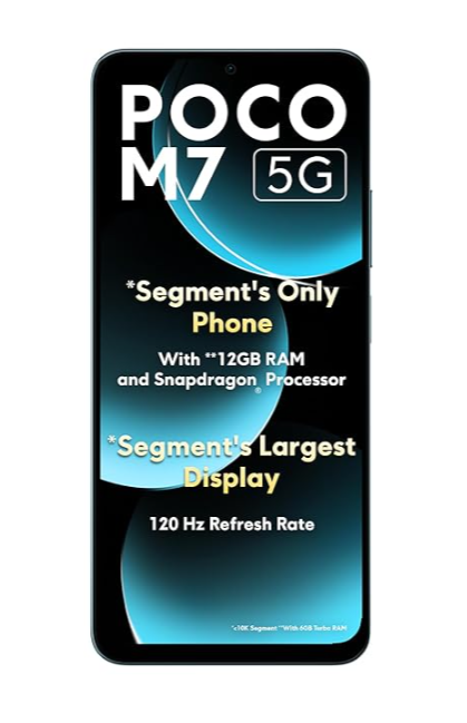 POCO M7 5G - Ocean Blue, 128GB, 8GB RAM