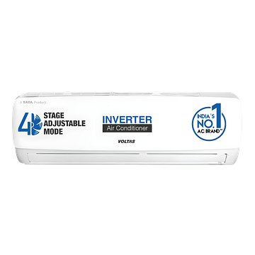 Voltas 1.5 Ton 5 Star, Inverter Split AC(Copper, 4-in-1 Adjustable Mode, Anti-dust Filter, 185V Vectra Elegant,White)