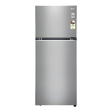 LG Refrigerator, 380 Ltr, 2 Star, Smart Inverter Compressor, Convertible, Shiny Steel Finish, Frost-Free Double Door Refrigerator, GL-S412SPZY