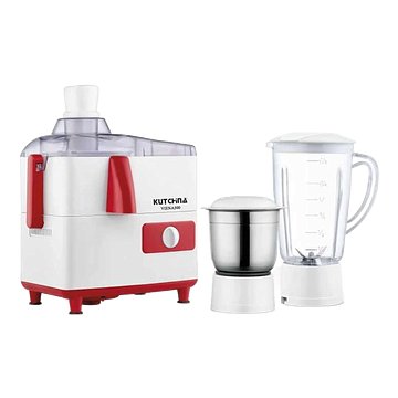 Kutchina Viena 2 Jars Juicer Mixer Grinder (500 Watts, White & Red)