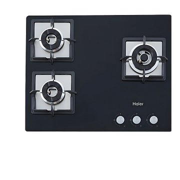 Haier HIC-Q563SGB:Build In Hob, 65 cm 3 Burner – Hybrid Hob