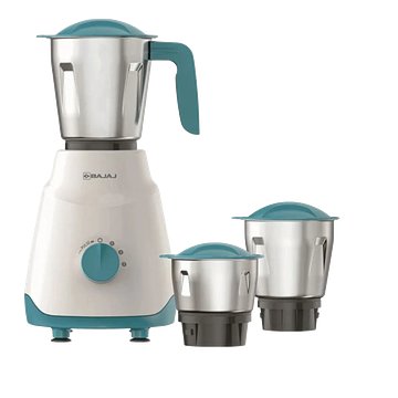 Bajaj Ninja Series 500 W Juicer Mixer Grinder (Ninja Notch 500W-French Blue, 3 Jars)