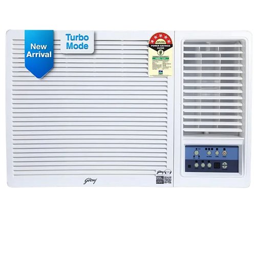 Godrej Turbo Mode 1.5 Ton 5 Star Window Inverter Anti-Dust Filter with Anti-Freeze Thermostat AC - White (WIC 18UTC5-WWA, Copper Condenser)