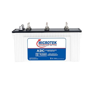 Microtek DuraLong MTK1502424JT 150Ah Inverter Battery with All New Jumbo Tubular Technology for Longer Battery Life | for Home, Office & Shops Use | 60 Months Total Warranty.