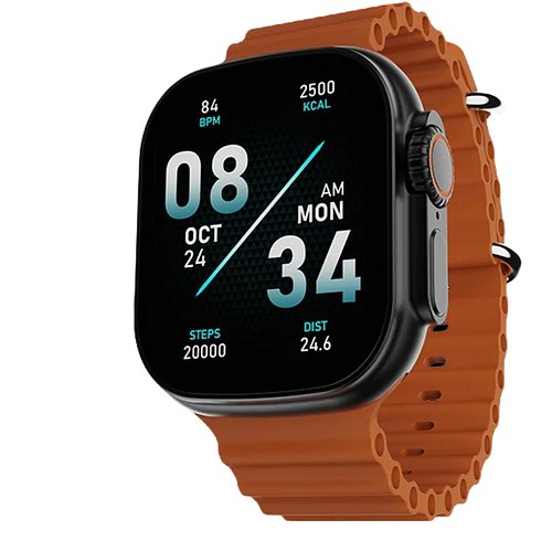 boAt Wave Glory Smartwatch with 1.96"(4.97 cms) HD Display, BT Calling, 100+ Sports Modes, Premium Metal Body