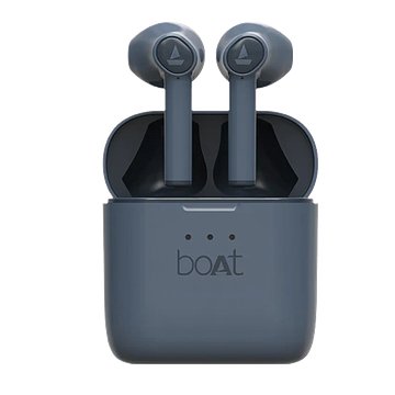 boAt Airdopes 138 Wireless Earbuds with 13mm Drivers, Bluetooth V5.0+EDR, IWP Technology, 650mAh Pocket friendly Charging Case, 60 Hours nonstop music (Steel Blue)