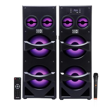 Diamond Godzilla - King of Monster Tower Speakers, Woofer, Bluetooth v5.0, USB, AUX, FM, Wireless Mic, TWS, Dynamic RGB Lighting, Stereo Surround Sound and Karaoke Function
