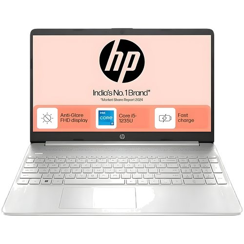 HP Laptop Intel Core i5 12th Gen 1235U - (8 GB/512 GB SSD/Windows 11 Home) 15s-fq5329TU Thin and Light Laptop (15.6 inch, Natural Silver, 1.69 kg, With MS Office)